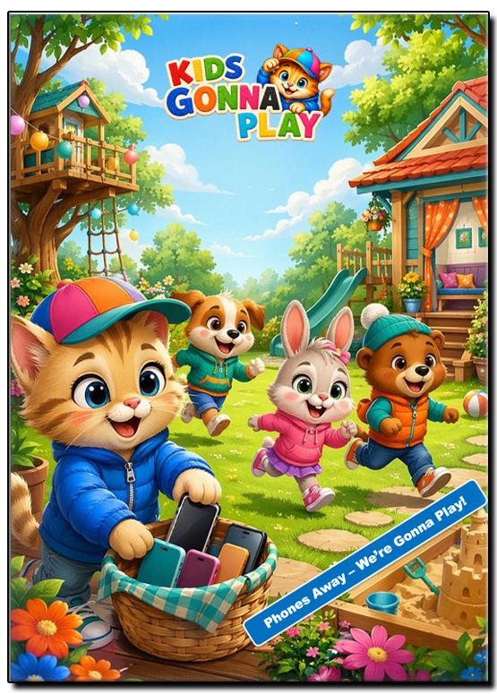 Kids Gonna Play e-book cover – 100+ screen-free activities for kids